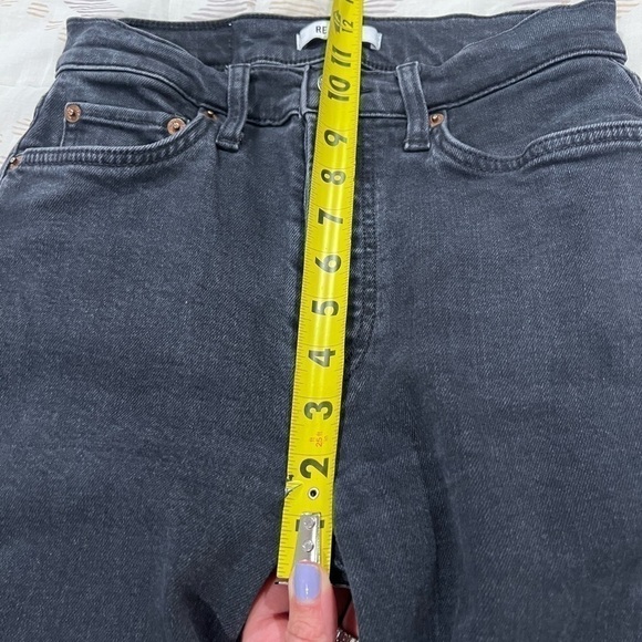 RE/DONE 90’s originals ultra high waisted skinny distressed black jeans size 26 - Picture 11 of 15